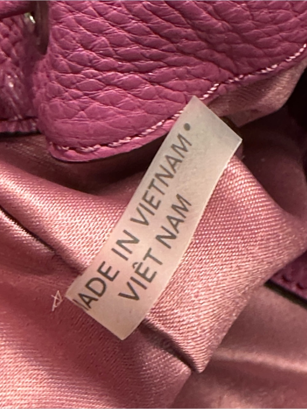 Coach Avery Fuchsia Pebbled Leather Drawstring Bucket Bag - Picture 15 of 15